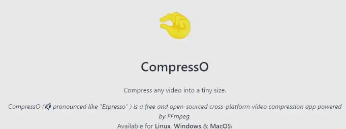 CompressO-大型视频文件压缩